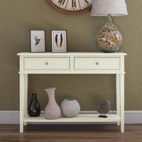 Ensemble de console de hall d'entrée en bois blanc moderne et multifonctionnel de style antique de 80 cm pour la maison avec tiroirs