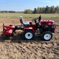Tracteur agricole multifonction à roues, diesel, 12hp, 15hp, 18hp, avec chargeur, à prix abordable