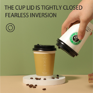 Vasos de Papel Desechables Ecológicos con Tapas, Venta al por Mayor, Impresión Personalizada, Vasos de Pared Simple/Doble para Bebidas Calientes y Frías de 4oz-16oz - Product Image 2