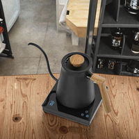 Bouilloire électrique à col de cygne avec contrôle numérique de la température, chauffage rapide, en acier inoxydable, pour le café filtre, usage domestique, maintien au chaud