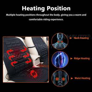 Coussin chauffant double siège en coton 12V pour voiture, chauffe-siège électrique hiver, housse chauffante domestique, tapis chauffant pour voitures - Product Image 4