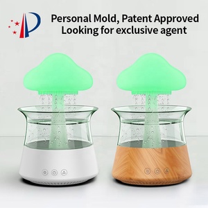 Difusor de Aromas Diffuserlove con Forma de Nube de Lluvia, Humidificador con Control Remoto, Lámpara de <span class=keywords><strong>Cascada</strong></span> con Gotas de Agua, Sonidos de Lluvia de Hongos - Product Image 2