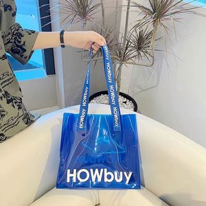 Sacs de plage en plastique transparent vintage imperméables avec logo personnalisé pour femmes, sacs promotionnels colorés Imaiwill - Product Image 4