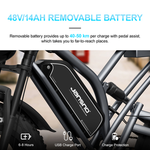 Vélo électrique tout-terrain 750W à moteur CC sans balais, pneus larges, freins à disque, batterie au lithium, cadre en acier, 7 vitesses, pour adultes - Stock UE - Product Image 4