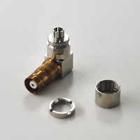 Connecteur coaxial RF L9 1.6/5.6 femelle à angle droit avec pince pour câble coaxial Flex-3, 90 degrés personnalisé