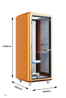 Maison mobile simple silencieuse en acier léger Salle de réunion modulaire insonorisée Pods Office High-Tech Glass Taille personnalisée pour le bureau