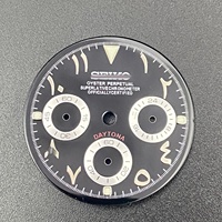 Aksesori Dial Jam Tangan Baru Angka Arab Desain Tiga Jarum Paduan Tembaga 29.5mm Tidak Bercahaya Cocok untuk Mesin VK63