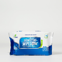 Lingettes désinfectantes Eco Wipes, 20 lingettes nettoyantes multi-surfaces, lingettes humides désinfectantes pour la maison