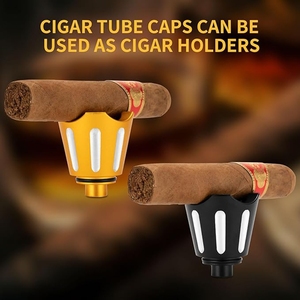 Portable 3 in 1 Crown Aluminum <b>Cigar</b> Tube Holder <b>Cases</b>/<b>Humidors</b> Airtight Smell Proof <b>Cigar</b> Accessories for Men Gift - Product Image 4