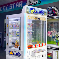 Machine de jeu d'arcade commerciale avec grue et armoire métallique pour divertissement en intérieur, avec garantie d'un an et manuel d'utilisation en anglais