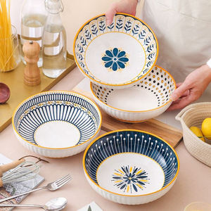 Nordic सिरेमिक बेकिंग प्लेटें और व्यंजन पोर्सिलाइन सलाद रेमन कटोरे डिनरवेयर सेट रसोई सामान सेट - Product Image 5