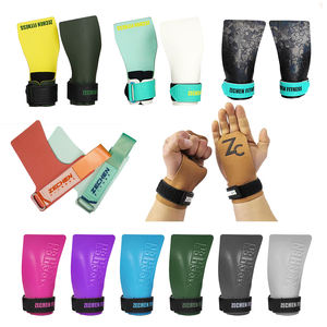 Fitness salonu palm guard çapraz fit ağırlık kaldırma deri el sapları pedleri yukarı çekin el sapları 3 delik jimnastik palm sapları - Product Image 1