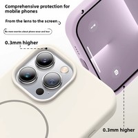 Nouvelle coque de protection magnétique en silicone liquide mat pour iPhone 17 Pro, style Ins, antichute, compatible 16/15