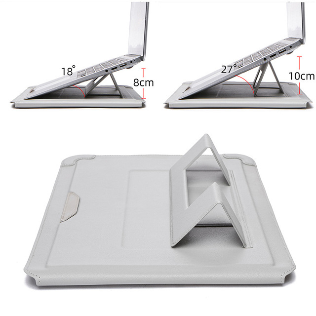 Premium Leather Inner Shell Laptop Sleeve Bag with Heat Dissipation and Shockproof for 12-13.1/14/15-16 Inch Slim Laptops