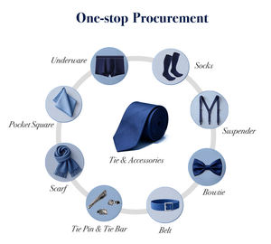 Cravatta Stretta Casual da Uomo 6cm, Colori Personalizzati Accettati, in Poliestere Microfibra Dorato con Tessitura Jacquard, Ecologica e Resistente - Product Image 6