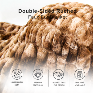 럭셔리 인조 모피 담요 홈 데코레이션 슈퍼 소프트 퍼지 인조 모피 플리스 담요 소파 침대용 - Product Image 2