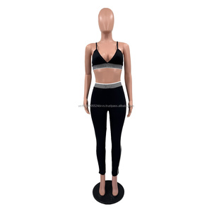 Ensemble de vêtements de sport personnalisés 2 pièces, vêtements de fitness, ensemble de course à pied et de yoga, ensemble de sport de haute qualité pour femmes, design sportif - Product Image 3