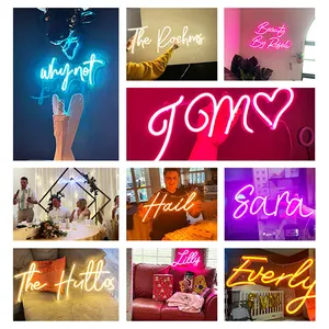 DIVATLA personalización moda fiesta frase bendito ambiente romántico interior decoración personalizada acrílico Led luz neón signo