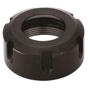 Tuerca de brida ERX M10, óxido negro, 18 mm de longitud, 12 mm de altura, cuerpo redondo, cabeza plana, orificio pequeño de 6 mm - Product Image 1