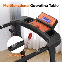 Caminadora Plegable para Personas Mayores con Pasamanos Largos, Motor Silencioso, Absorción de Impactos, Pantalla LED, Máquina para Caminar y Correr en Casa