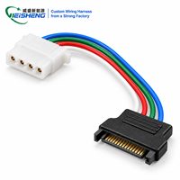 Kabel Adaptor Daya SATA 15 Pin ke 4 Pin IDE untuk HDD DVD Komputer Desktop