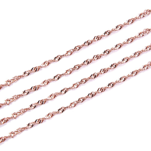 Collier chaîne Singapour en acier inoxydable pour la fabrication de bijoux |   Plusieurs couleurs et tailles disponibles - Product Image 5