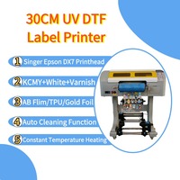 Impresora UV DTF de rollo a rollo de 12 pulgadas A3 (30 cm) fácil de operar, impresora de pegatinas transparentes UV, impresora UV DTF A3 con cabezal EPSON DX7