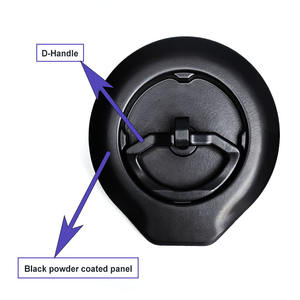 Poignée en D sans clé noire, anneau de tirage encastré, loquet robuste, boîte à outils de camion, alliage de zinc, anneau en D pliable, serrure - Product Image 3