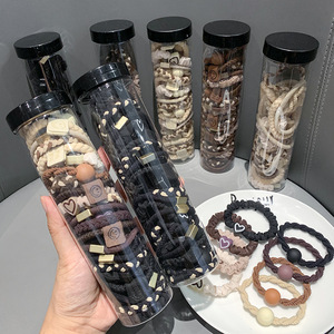 Phụ Nữ Mới Của Đàn Hồi Cao Tóc Quan hệ Cà Phê Ban Nhạc Màu Sắc Cho Hạt Cao <span class=keywords><strong>Ponytail</strong></span> Chủ 20 cái/hộp - Product Image 2