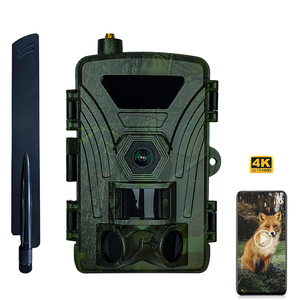 Nouvelle caméra de surveillance 4G 4K 60MP avec prise en charge de l'application, étanche, pour la <span class=keywords><strong>chasse</strong></span> aux animaux en extérieur, piège vidéo, capteur CMOS, caméra sauvage - Product Image 1