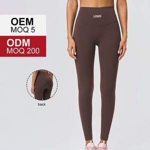 D25085 महिलाओं की उच्च कमर कोई फ्रंट सीम बट नहीं है जो योग को लेगिंग कर रहा है - Product Image 5