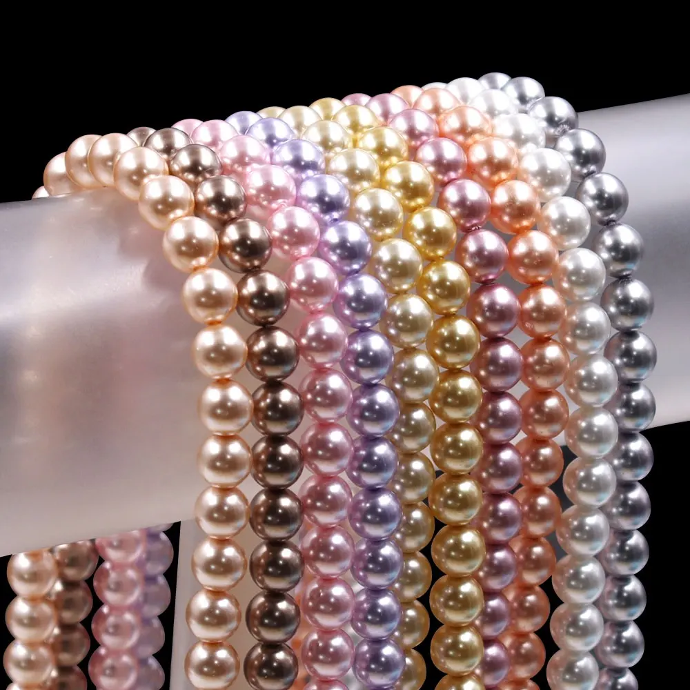 12mm Crystal Rose Peach Pearl High Quality Similar As Swar Ovski Glass Round Beads Manufacturers