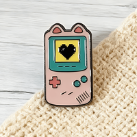 1/4 pièces Broche mini en alliage rose motif console de jeu et casque, style punk mignon, cadeau cool pour amis