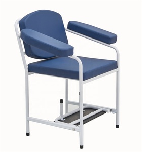 Deluxe Metal malzeme kan sandalye tıbbi deri yatak diyaliz uzanmış yatak hastane sandalyesi flebotomi kan toplama için - Product Image 2