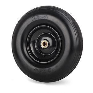 400-6 Schubkarre Reifen, flach freier Vollreifen und Rad mit 5/8 "Achs bohrung, für <span class=keywords><strong>Gorilla</strong></span> Cart Lawn Mover Ersatz - Product Image 1