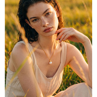 Collier pendentif en perles simulées vintage JINYOU 8338, plaqué or PVD, en acier inoxydable pour femmes