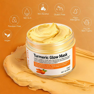 Cilt parlatıcı besleyici cilt bakımı yüz maskesi çamur maskesi derin temizlik nemlendirici C vitamini zerdeçal kil maskeleri - Product Image 4