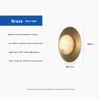 Applique murale américaine simple de luxe en albâtre naturel espagnol pour chambre à coucher Lumière LED décorative simple mur de fond de salon