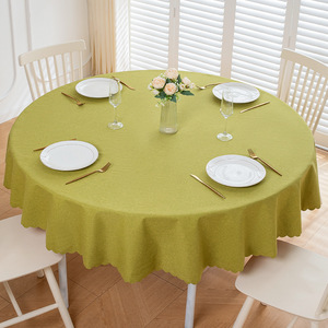 2025 Trending Polyester Round Custom Party Wedding Waterproof Oil-proof Tablecover With TPU Coated <strong>Table</strong> Cloths For Events - Product Image 3