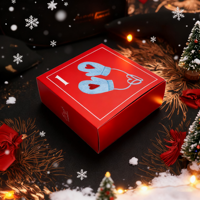 Boîtes cadeaux en carton de fête de Noël rouge personnalisables avec couvercle et base pour la vente en gros et au détail