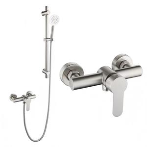 Rond poli mural salle <span class=keywords><strong>de</strong></span> bain <span class=keywords><strong>baignoire</strong></span> douche robinets Simple pressurisé haut jet douche ensemble - Product Image 2