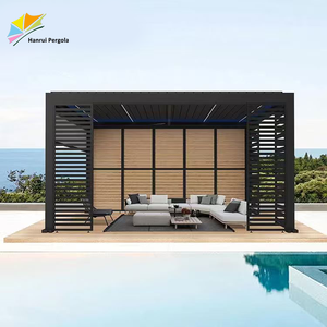 Toit à persiennes en aluminium avec fonction motorisée, solutions d'extérieur pour plusieurs scénarios, jardin, patio, balcon, pergola rétractable - Product Image 4