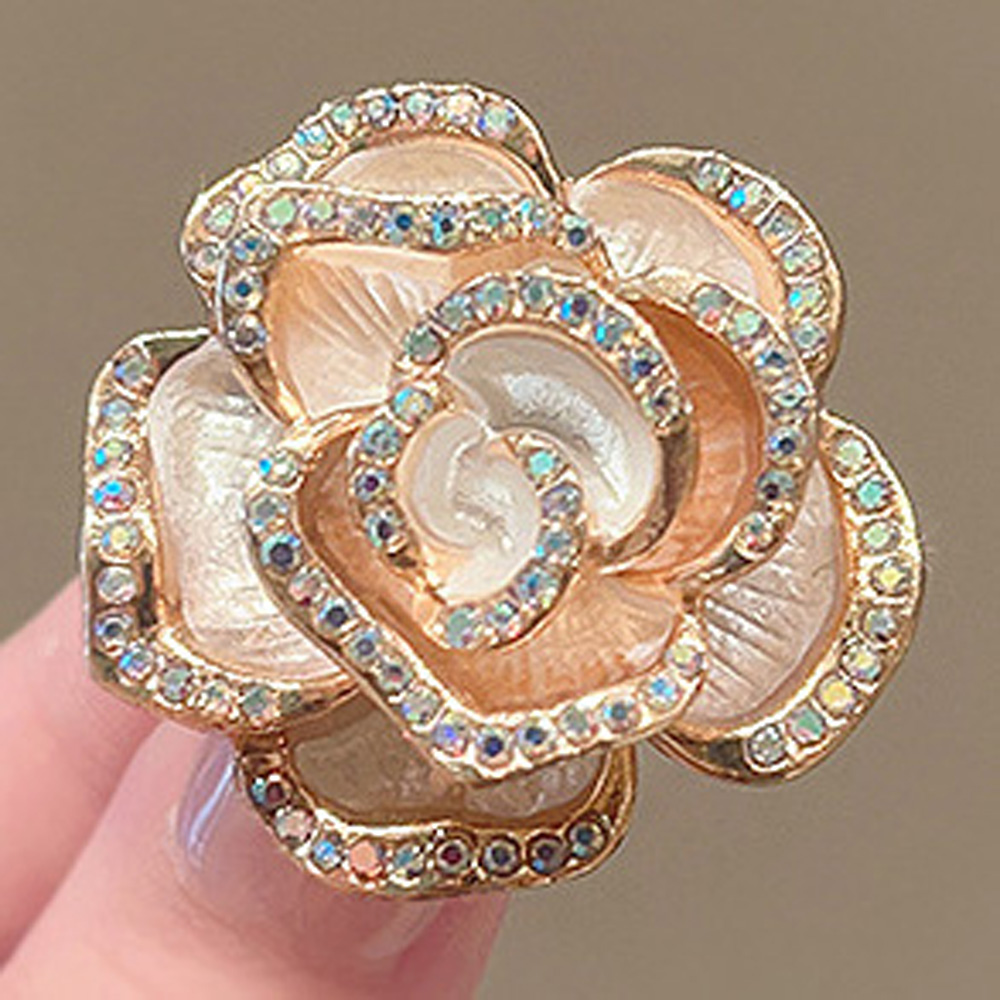 002 Camellia Brooch - White 3.5x3.5cm/17.5g