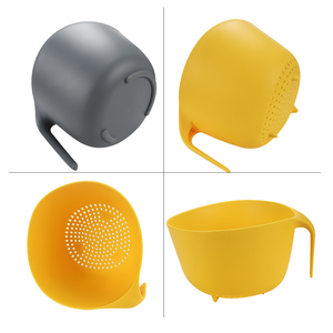 Séchoir à vaisselle jetable 2 en <span class=keywords><strong>1</strong></span> Écologique Organisateur de bols de rangement pour évier avec ensemble de bols de rangement pour mélanger <span class=keywords><strong>Passoire</strong></span> pour camping - Product Image 5