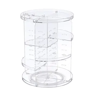 DIY Adjustable wholesale 360 degree rotating cosmetics storage drawers Multi-functional desktop storage box