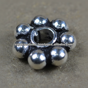 ลูกปัดเดซี่ชุบทองทำมือลูกปัดเงินสเปเซอร์ลูกปัดลูกปัดลูกปัดลูกปัดลูกปัดออกซิไดซ์การค้นพบเครื่องประดับ - Product Image 1
