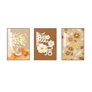 Decoración del hogar pintura moderna Simple Naturaleza muerta flor tríptico comedor pared pintura nórdica pared arte Mural pintura - Product Image 3