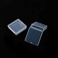 Petite boîte de rangement transparente en plastique PP avec couvercle, carrée, pour cartes, bijoux, bougies, autocollants, artisanat et autres articles