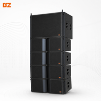 Sistema de Altavoces Line Array DSZ DS-802A+DS-18AD, Caja Acústica Pasiva de Madera, Dos Altavoces de 8 y 18 Pulgadas, para Uso en Interiores y Exteriores, Teatros