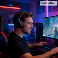 Casque audio supra-auriculaire BH682G Auracast BT, Bluetooth 6.0, diffusion multi-appareils LE Audio, latence ultra-faible, autonomie de 35 heures, idéal pour les musées et les diffusions